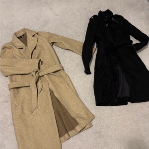 G-Star Black Trench Coat and Tan wrap Coat